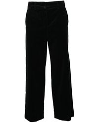Max Mara - Fluwelen Wijde Pijp Broek, Medium Taille - Lyst
