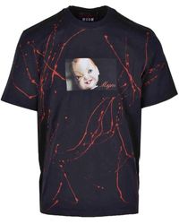 MSGM - Katoenen T-Shirt Met Unieke Stijl - Lyst