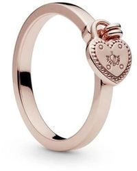 PANDORA - Ring Aus 14 Karat Roségold-Plattiertem Silber - Lyst