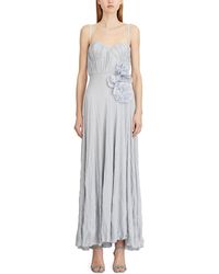 Elisabetta Franchi - Carpet Kleid Mit Blumendetail - Lyst