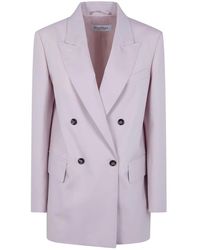 Max Mara - Jassen ,Roze ,Wol Ombrosa Double-Breasted Blazer - Lyst