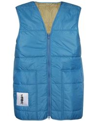 Mackintosh - Jassen ,Blauw ,Polyester Gewatteerd Mouwloos Vest - Lyst
