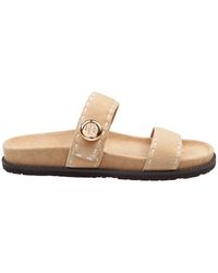 Tory Burch - Schoenen ,Geel ,Suède Romy Sport Slide - Lyst