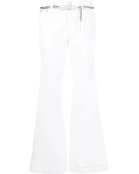 Michael Kors - Jeans ,Wit ,Denim Witte Flare Chain Belt Denim Jeans - Lyst