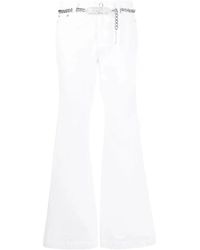 Michael Kors - Jeans ,Wit ,Denim Witte Flare Chain Belt Denim Jeans - Lyst