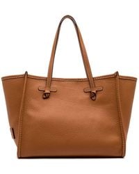 Gianni Chiarini - Braune leder-einkaufstasche mit clutch - Lyst