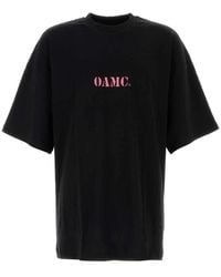 OAMC - Tops ,Zwart ,Katoen Klassiek Zwart Katoenen T-Shirt - Lyst
