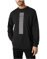 Helly Hansen - Tops ,Zwart ,Katoen Lange Mouw Urban T-Shirt Zwart - Lyst