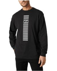 Helly Hansen - Tops ,Zwart ,Katoen Lange Mouw Urban T-Shirt Zwart - Lyst