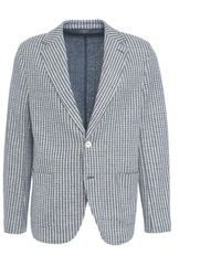 Circolo 1901 - Blauer Vichy Blazer Für Männer - Lyst