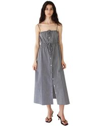Designers Remix - Leonora Maxi Kleid Schwarz Weiß Check - Lyst