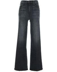 Mother - Graue Weite Bein Jeans - Lyst