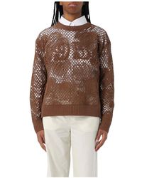 Max Mara - Witte Gebreide Trui Elegante Stijl - Lyst