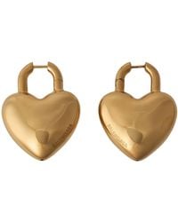 Balenciaga - Hart Ontwerp Goudkleurige Oorbellen Set - Lyst