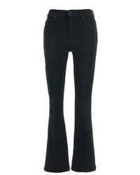 Mother - Zwarte Flared Weekender Jeans - Lyst