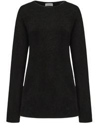 Ruohan - Truien & Vesten ,Zwart ,Gebreide Top Met Ronde Hals - Lyst