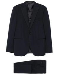 Corneliani - Piek-Lapel Single-Breasted Kostuum (Driekwart) - Lyst
