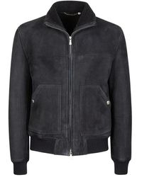 Eleventy - Jassen ,Blauw ,Shearling Full Zip Jas - Lyst