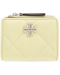 Tory Burch - Gesteppte geldbörse mit logo - Lyst