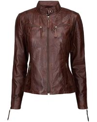 Btfcph - Jassen ,Bruin ,Leer Biker Jacket 10245 - Lyst