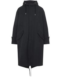 Ami Paris - Hooded Long Padded Coat With Adjustable Features - Lyst