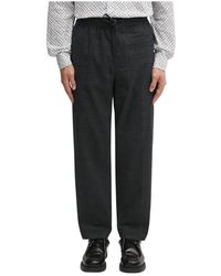 KENZO - Broeken ,Zwart ,Katoen Weave Cargo Jogpant - Lyst