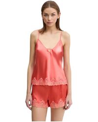 Chantelle - Nachtkleding ,Oranje ,Satijn Cabaret Sauvage Camisole - Lyst