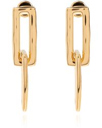 Jil Sander - Messing ohrringe - Lyst