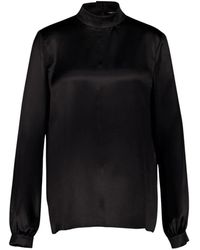 Tom Ford - Zijden Charmeuse Mock Neck Blouse - Lyst