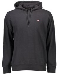 Napapijri - Hoodies & Sweatvesten ,Zwart ,Katoen Zwarte Katoenen Trui - Lyst