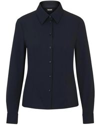 HUGO - Overhemden ,Blauw ,Extra Slim Fit Italiaanse Dobby Overhemd Blauw - Lyst