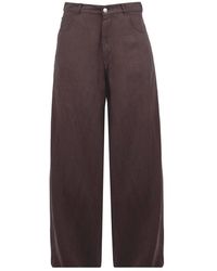 Jucca - Broeken ,Bruin ,Katoen Wide-Leg Jeans - Lyst