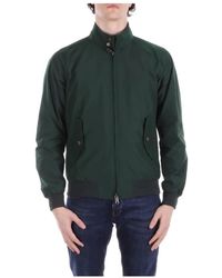 Baracuta - Jassen ,Groen ,Katoen Groene Jas Met Rits En Knopen - Lyst