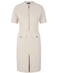 Joop! - Kleid Mit Logo-Print Und Goldenen Details - Lyst