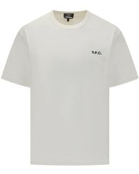 A.P.C. - Boxy Katoenen T-Shirt Met Ronde Hals - Lyst