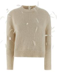 Jil Sander - Alpaca Trui Met Veren - Lyst