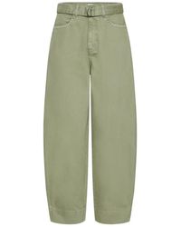 Ichi - Jeans ,Groen ,Katoen Ih Olia Wide Jeans - Lyst