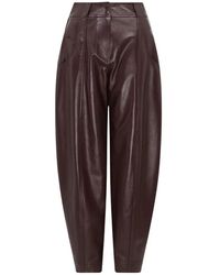 16Arlington - Broeken ,Bruin ,Leer Alcea Trouser - Lyst