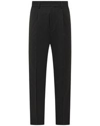 DSquared² - Broeken ,Zwart ,Wol One Pleat Wool Pant - Lyst