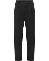 DSquared² - Broeken ,Zwart ,Wol One Pleat Wool Pant - Lyst
