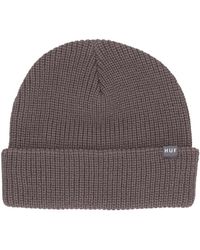 Huf - Accessoires ,Grijs ,Licht Pruim Beanie Set Met Geborduurd Logo - Lyst