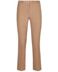 Max Mara - Broeken ,Bruin ,Katoen Flared Katoenmix Broek - Lyst