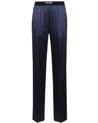 Tom Ford - Zijden Satijnen Broek Met Relaxte Pasvorm - Lyst