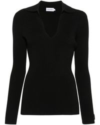 Calvin Klein - Truien & Vesten ,Zwart ,Nylon Casual Zwarte Pullover Trui - Lyst