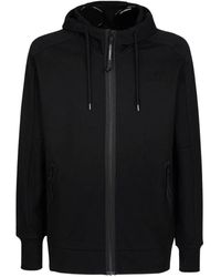 C.P. Company - Schwarze baumwoll regular fit jacke - Lyst