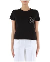 RICHMOND - T-shirt in cotone stretch con stampa logo - Lyst