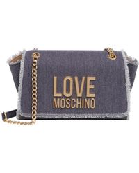 Love Moschino - Borsa a tracolla con logo e chiusura magnetica - Lyst