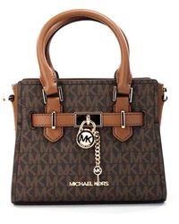 Michael Kors - Braune satchel crossbody-tasche mit kartenfächern - Lyst