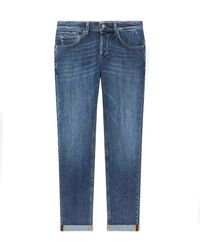 Dondup - Jeans ,Blauw ,Katoen Slim-Fit Jeans Voor Moderne - Lyst