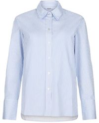 Liu Jo - Overhemden ,Blauw ,Katoen Cotton Poplin Shirt - Lyst
